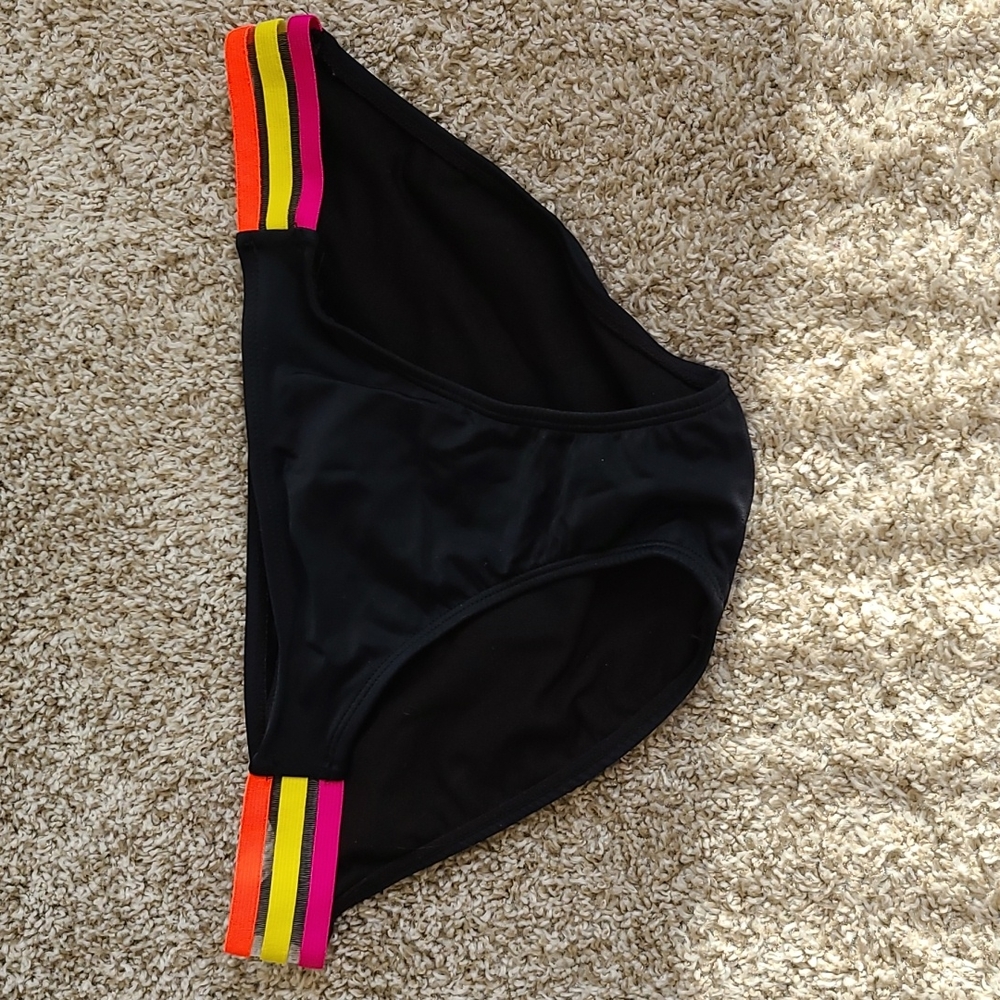Black/Multicolor Swim Bikini Bottoms